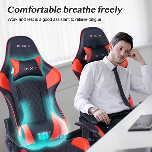 Gaming Chair with Footrest Computer Chairs for Adults Office Chair with Lumbar Support Gaming Chair with Message Office Chair with Headrest Ergonomic