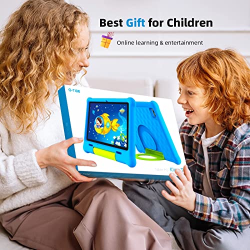 G-TiDE Blue Kids Tablet 8 inch & 10 inch Pink Tablet for kids, Android 11 Tablet for Kids, Bigger Battery, 32GB Storage (Up to 128GB), Learn & Play Kids App (Klap), Parental Control, Kid-Proof Case, S