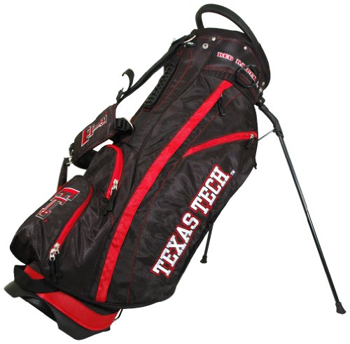 Team Golf NCAA Texas Tech Red Raiders Fairway Golf Stand Bag, Lightweight, 14-way Top, Spring Action Stand, Insulated Cooler Pocket, Padded Strap, Umbrella Holder & Removable Rain Hood