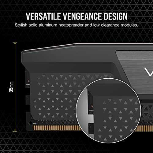 CORSAIR Vengeance DDR5 32GB (2x16GB) DDR5 5600 (PC5-44800) C36 1.25V - Black