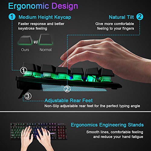 NPET Gaming Keyboard and RGB Computer Speakers