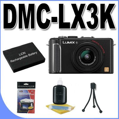 Panasonic DMC-LX3K 10.1MP Digital Camera (Black) BigVALUEInc Accessory Saver Battery Bundle