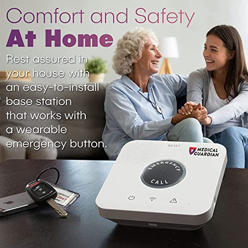 Classic Guardian Medical Alert System by Medical Guardian - Senior Medical Alert, 24/7 Panic Button, 1,300 Feet of Protection, Elderly Assistance Products and Elderly Monitoring for Caregiver