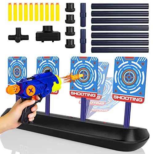 Electronic Shooting Target, Scoring Auto Reset Digital Targets for Nerf Guns Toys Shooting Target with Removable Bracket Targets for Nerf Gun Christmas Birthday Gifts or for Kids-Boys Girls