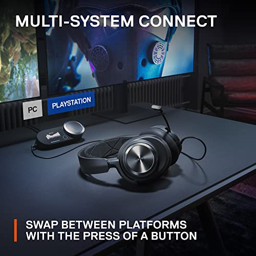 SteelSeries Arctis Nova Pro Multi-System Gaming Headset - Premium Hi-Fi Drivers - Hi-Res Audio - 360° Spatial Audio - GameDAC Gen 2 - ESS Sabre Quad-DAC - ClearCast Gen 2 Mic - PC, PS5, PS4, Switch