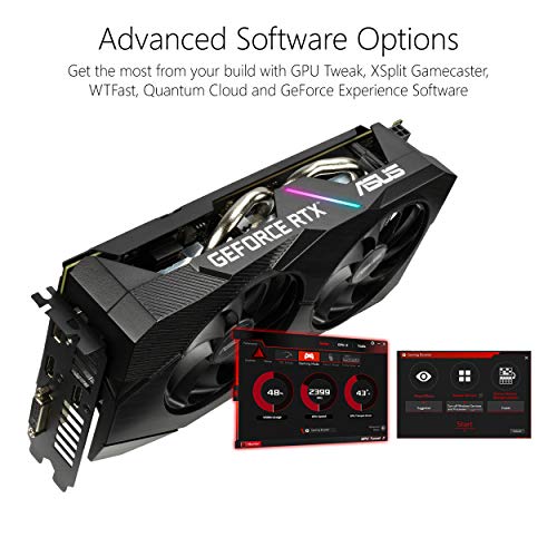 ASUS GeForce RTX 2060 Overclocked 6G GDDR6 Dual-Fan EVO Edition VR Ready HDMI DisplayPort DVI Graphics Card (DUAL-RTX2060-O6G-EVO)