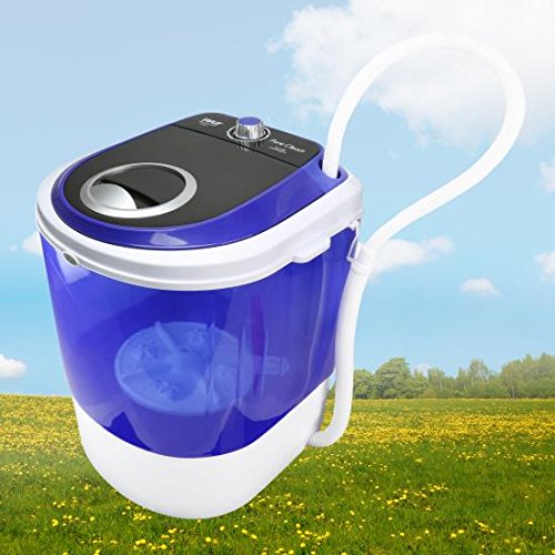 Pyle Upgraded Version Portable Washer - Top Loader Portable Laundry, Mini Washing Machine, Quiet Washer, Rotary Controller, 110V - For Compact Laundry, 4.5 Lbs. Capacity, Translucent Tubs