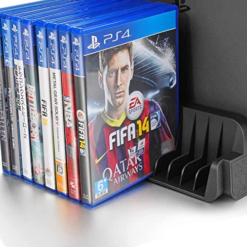 Vertical Stand for PS4/PS4 Slim/PS4 Pro - Cooling Fan with PS4 Charger Controller Charging Station with Game Storage (Black)