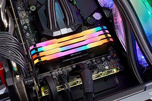 Corsair Vengeance RGB Pro 64GB (4x16GB) DDR4 3600 (PC4-28800) C18 Desktop Memory – Black, CMW64GX4M4D3600C18