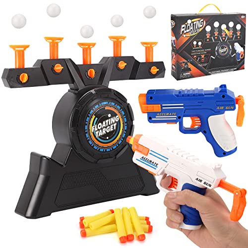 Liberty Imports Hover Shooting Target Game Toy for Boys Kids - Nerf Compatible Floating Ball Targets with Foam Guns Blaster Toy Gun - Cool Birthday Gifts Toys, Best Teenage Gift