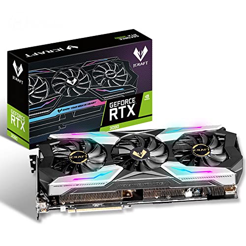 MAXSUN GeForce RTX 3080 Ti iCraft GM OC 12GB GDDR6X 384-Bit Video Gaming Graphics Card GPU ARGB LED, Metal Back Plate, PCI Express 4.0 x16 HDMI 2.1