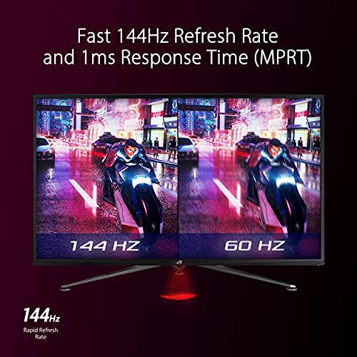 ASUS ROG Strix 43” 4K HDR DSC Gaming Monitor (XG43UQ) - UHD (3840 x 2160), 144Hz, 1ms, HDMI 2.1, Extreme Low Motion Blur Sync, FreeSync™ Premium Pro, DisplayHDR1000, DCI-P3 90%, DisplayPort, USB