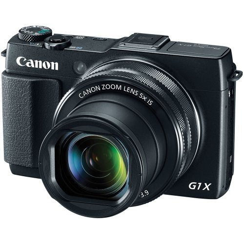 Canon PowerShot G1 X Mark II Digital Camera (9167B001), 64GB Memory Card, NB13L Battery, Charger, Card Reader, Corel Photo Software, HDMI Cable, Case, Flex Tripod, Hand Strap + More