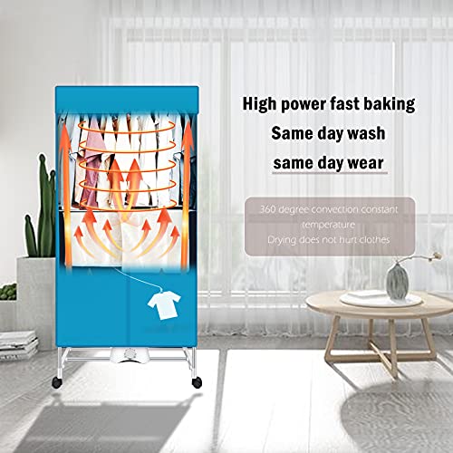 Portable Dryer,110V 1000W Electric Clothes Dryer Machine Double layer Stackable Clothes Drying Rack for Apartments, RV,Laundry,and More