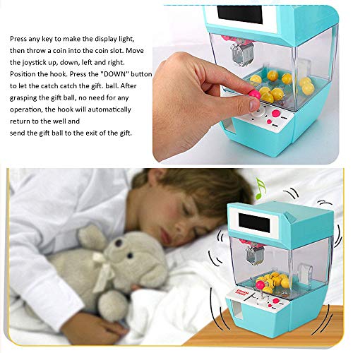 Emilykylie Catcher's Alarm Clock Slot Machine Game Machine Candy Hanging Doll Claw Claw Machine Arcade Children's Automatic Toys,Green