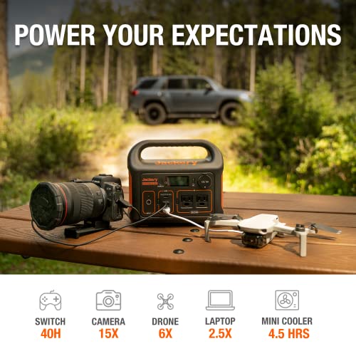 Jackery Portable Power Station Explorer 300, 293Wh Backup Lithium Battery, 110V/300W Pure Sine Wave AC Outlet, Solar Generator (Solar Panel Not Included) for Outdoors Camping Travel Hunting Blackout