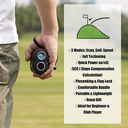 Gogogo Sport Vpro Laser Golf/Hunting Rangefinder, 6X Magnification Clear View 650/900 Yards Laser Range Finder, Accurate, Slope Function, Pin-Seeker & Flag-Lock & Vibration, Easy-to-Use Range Finder