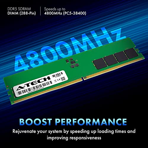 A-Tech 32GB (2x16GB) DDR5 4800 MHz UDIMM PC5-38400 CL40 DIMM 288-Pin 1.1V Desktop RAM Memory Modules