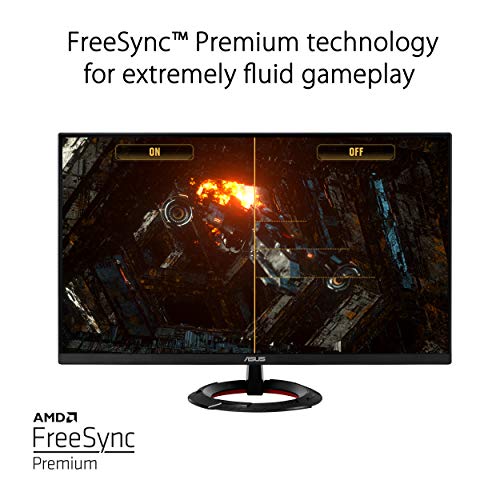 ASUS TUF Gaming 27” 1080P Monitor (VG279Q1R) - Full HD, IPS, 144Hz, 1ms, Extreme Low Motion Blur, Speaker, FreeSync Premium, Shadow Boost, VESA Mountable, DisplayPort, HDMI, Tilt Adjustable