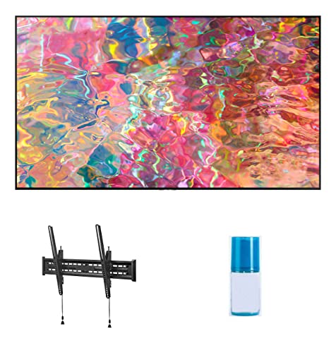 Samsung QN50Q80BAFXZA 50" 4K Ultra HD Smart TV with a Walts TV Large/Extra Large Tilt 43-90 Mount and Walts HDTV Screen Cleaner Kit (2022)