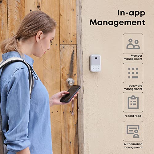 Newest Smart Lock Box, 2021 YEEUU Electronic Fingerprint Lock Box for Key, Wall Mount/Knob Hang with Bluetooth APP, IP65 Weatherproofing Perfect for Smart Home, Airbnb and Rental Business(K241)