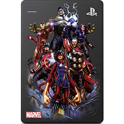 Seagate Game Drive for PS4 Marvel's Avengers LE - Avengers Assemble 2TB External Hard Drive - USB 3.0, Metallic Gray, Officially Licensed Compatibility with PS4 (STGD2000104)