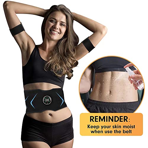 ABS Stimulator Toning Belt,Ab Machine Muscle Toner,Abdominal Training Belt Workout Portable Fitness Equipment Office Home for Abdominal Arm & Leg 10 Modes 39 Intensity Levels No Gel Pads