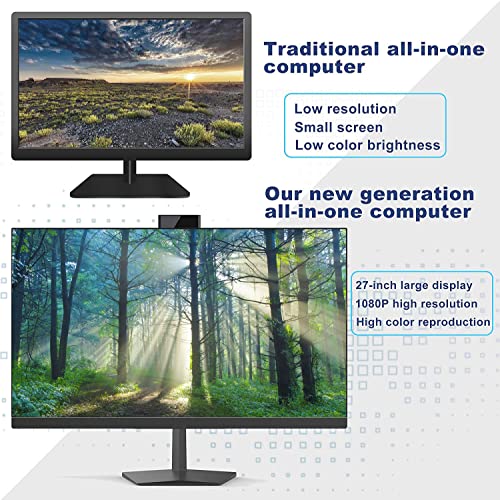 All in One Computer 27 Inch Full HD Desktop Computer with Webcam Intel Core i7 2.9GHz 8GB RAM 480GB SSD Dual Band WiFi and Bluetooth 4.2 (with Mouse Keyboard)