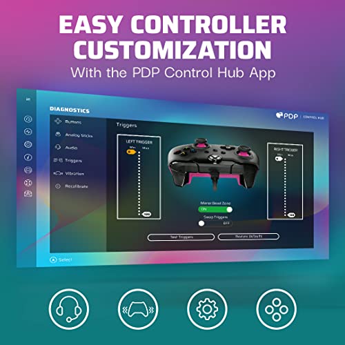 PDP Wired Controller for Xbox Series X|S, Xbox One, Windows 10/11 - Fuse Black (Only at Amazon)