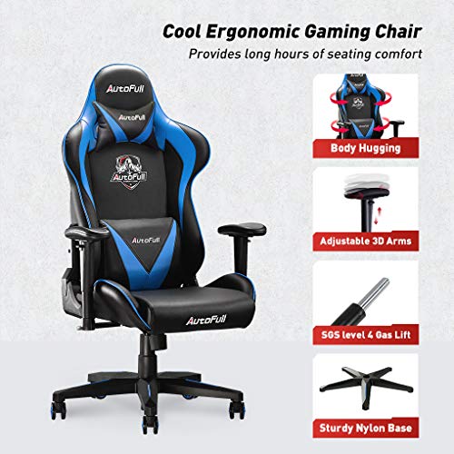 AutoFull Gaming Chair,Multicolor (Black&Blue)