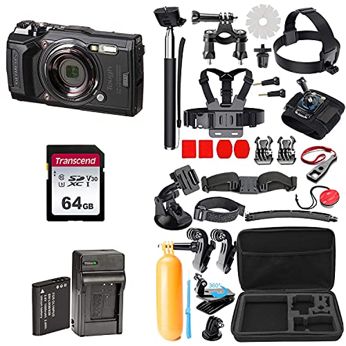 Olympus Tough TG-6 Digital Camera Bundles (Black, 24-in-1 Action Bundle)