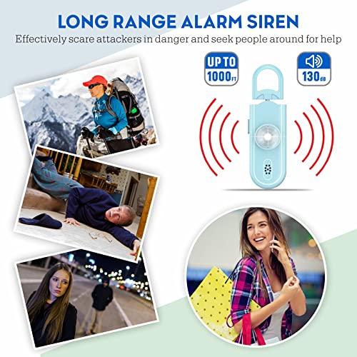 Safe Sound Personal Safety Alarm for Women, 130 dB Loud Siren with Strobe LED Flashlight, Safety Alarm Keychain Helps Women, Men, Children, Elderly Emergency Call