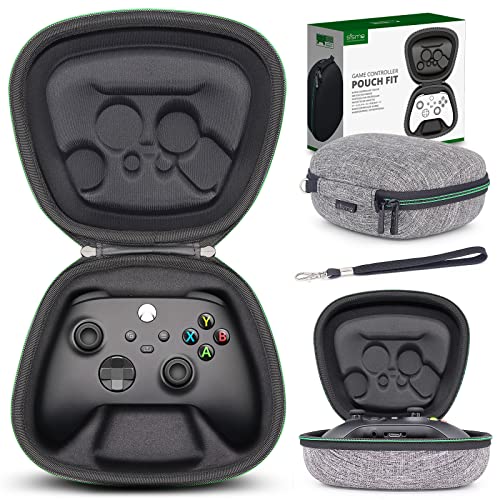 sisma Travel Case Compatible with Official Xbox Series X or Series S or Xbox Core Wireless Controller, Game Controller Holder Protective Cover Storage Case Carrying Bag, Grey