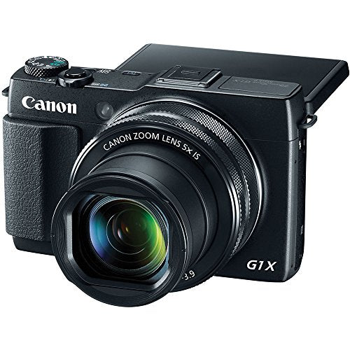 Canon PowerShot G1 X Mark II Digital Camera (9167B001), 64GB Memory Card, NB13L Battery, Charger, Card Reader, Corel Photo Software, HDMI Cable, Case, Flex Tripod, Hand Strap + More