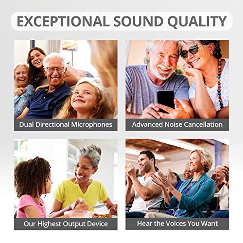 Otofonix Encore Hearing Aid for Seniors & Adults, Dual Directional Microphones for Noise Canceling, USA Phone Support (Pair, Beige)