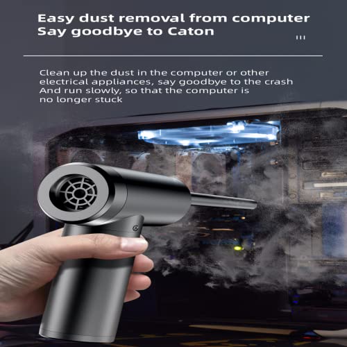 Gkrvb 50000 RPM Compressed Air Duster Cordless Air Duster Blower for Cleaning Laptops Printers from Dust Hair Debris Good Alternative to Compressed Air Cans Reusable Dust Collector