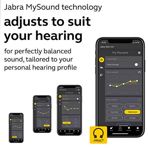 Jabra Elite 45h, Titanium Black – On-Ear Wireless Headphones with Up to 50 Hours of Battery Life, Superior Sound with Advanced 40mm Speakers – Compact, Foldable & Lightweight Design