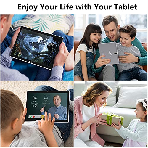 Tablet 10.1'' Android 11 Tablet 2021 Latest Update 4G Phone Tablet 64GB + 4GB Storage Octa-Core Processor, 13MP Camera, Dual SIM Card Slot, 128GB Expand Support, GPS, WiFi, Bluetooth, 1080P HD (Gray)