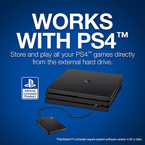 Seagate Game Drive for Playstation Consoles 4TB External Hard Drive - USB 3.2 Gen 1, Officially-Licensed (STLL4000100)