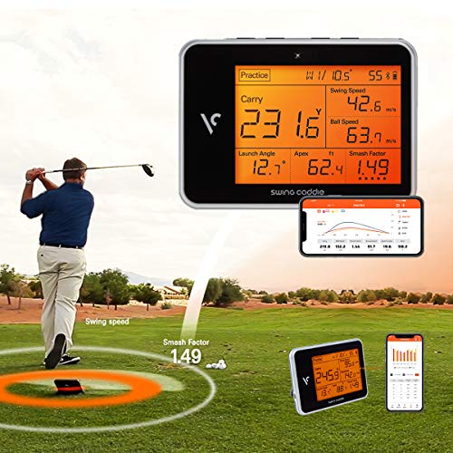 Voice Caddie Golf Swing Caddie SC300 Portable Launch Monitor , Black