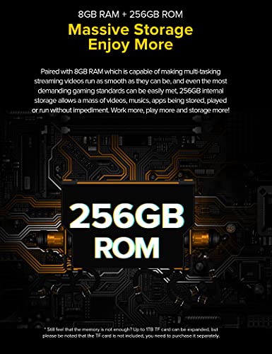 Rugged Smartphone, 13200mAh Large Battery, Ulefone Power Armor 13 8GB + 256GB Android 11 FHD+ 6.81", Octa-core 48MP Quad Camera, NFC OTG Wireless Reverse Charging, IP68 Waterproof Unlocked Cell Phone