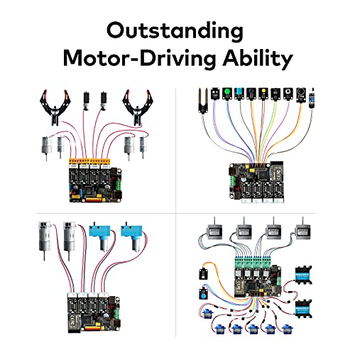 Makeblock Electronics Coding Robot Toy Car, Outdoor Toys with Mecanum Wheels, Programmable mBot Mega Robot Kit Compatible with Arduino IDE and Raspberry Pi for Learning Coding, Robotics, Electronics