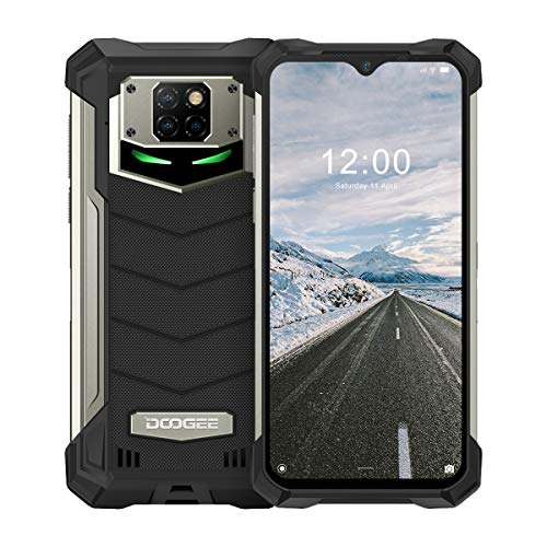 Rugged Smartphone, DOOGEE S88 Plus Android 10, 8GB+ 128GB, 48MP + 8MP Cameras, 10000mAh Battery, 6.3 inches FHD+ Waterdrop Screen, IP68 Waterproof Mobile Phone, 4G Dual SIM, NFC/GPS - Mineral Black