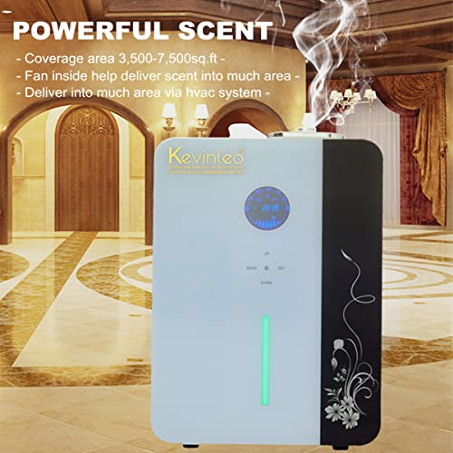 US Ship-Kevinleo Scent Machine Home Covering 3,500-7,500 sq.ft,APP Phone Control/Built-in Timer,Help Connect WiFi,Waterless,Powerful Scent Outlet,HVAC/Stand Alone,Essential Oil Diffuser Hotel