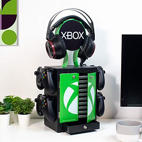 Numskull Official Xbox Series X Gaming Locker, Controller Holder, Headset Stand for Xbox Series X|S, PS5, Nintendo Switch - Official Xbox Merchandise