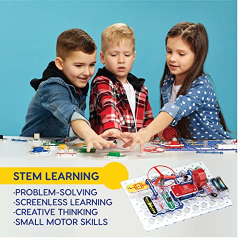 Elenco Snap Circuits Jr. SC-100 Electronics Exploration Kit, Over 100 Projects, Full Color Project Manual, 30 + Snap Circuits Parts, STEM Educational Toy for Kids 8 + , Black