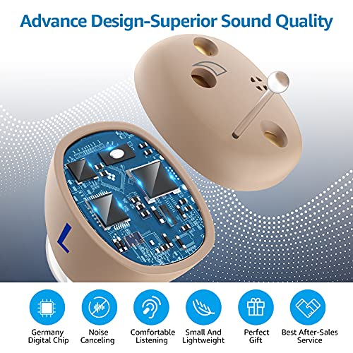 Hearing Aids Hearing Aids For Seniors Rechargeable With Noise Cancelling Hearing Amplifier For Adults Nano Hearing Aids Hearing Amplifiers Digital Hearing Aid for Hearing Loss Invisible