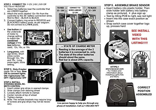 TecScan LiTESeasy Deluxe Golf Cart Remote Control Lights & All Signals Kit