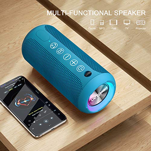 Ortizan Portable Bluetooth Speaker, IPX7 Waterproof Wireless Speaker with 24W Loud Stereo Sound, Outdoor Speakers with Bluetooth 5.0, 30H Playtime,66ft Bluetooth Range,Dual Pairing for Home