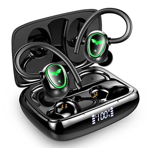 Wireless Earbud, Bluetooth 5.3 Headphones Sport Wireless Earphones in Ear Noise Cancelling Earbud with Dual Mic, Over Earhooks Ear Buds IP7 Waterproof 48H Deep Bass Headset for Running Gym USB-C[2022]